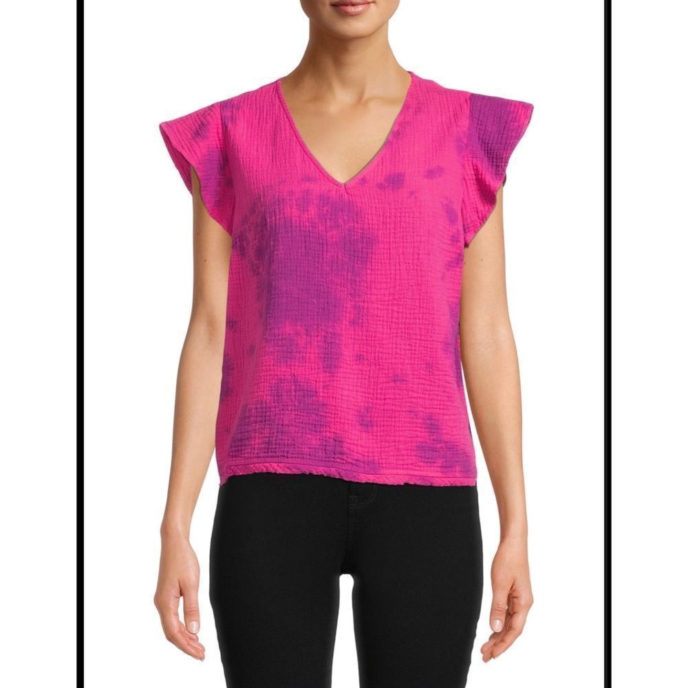 TIME AND TRU TIE DUE TOP SZ L